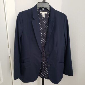 (NWOT) Chico's City Chic Two-Button Blazer - Blue (Size 1 (US 8))